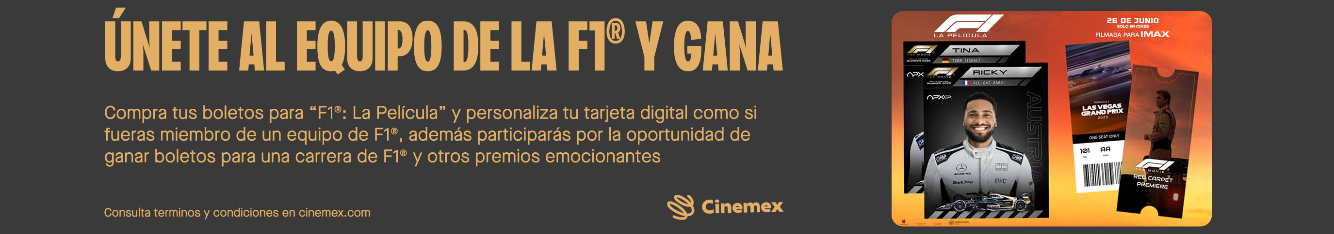 Únete Al Equipo De La F1:La Película Y Gana